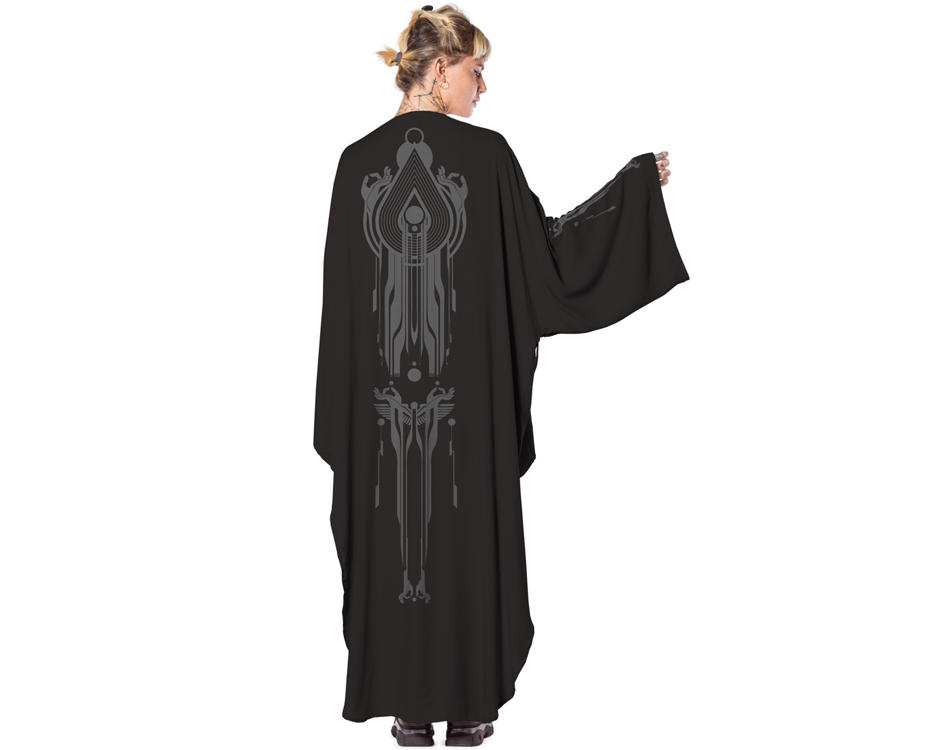 Black Futuristic kimono 
